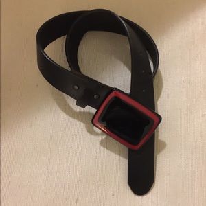 CERAMIC BUCKLE LEATHER BELT